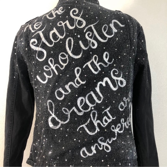 A Court of Thorns and Roses To the Stars that Listen Rhinestone Denim Jacket - Picture 5 of 16